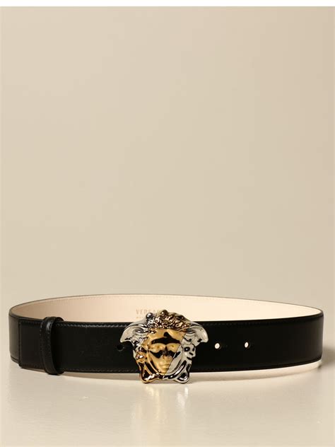 ladies versace belt|versace medusa belt all black.